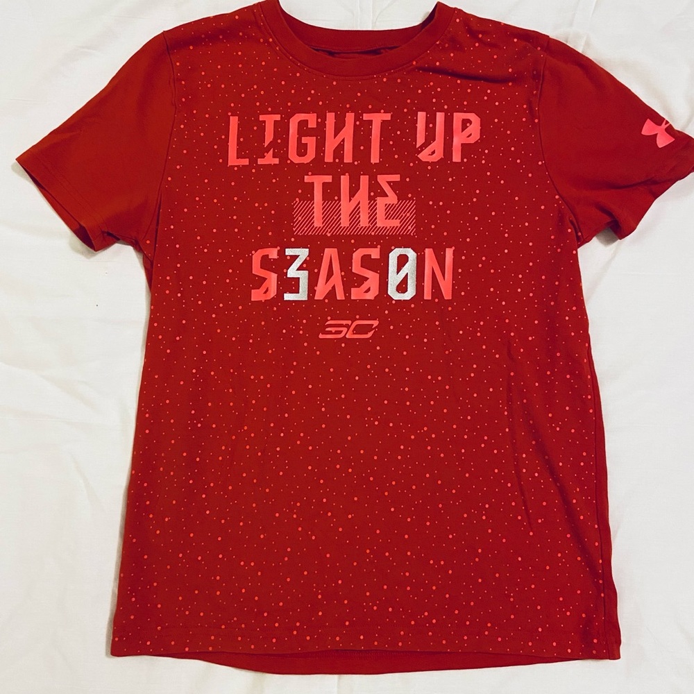 Steph Curry Under Armour Holiday shirt size YM